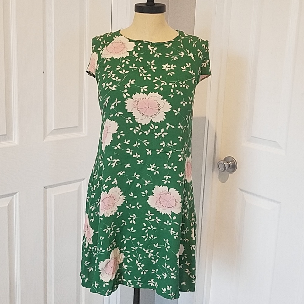Green flower dress